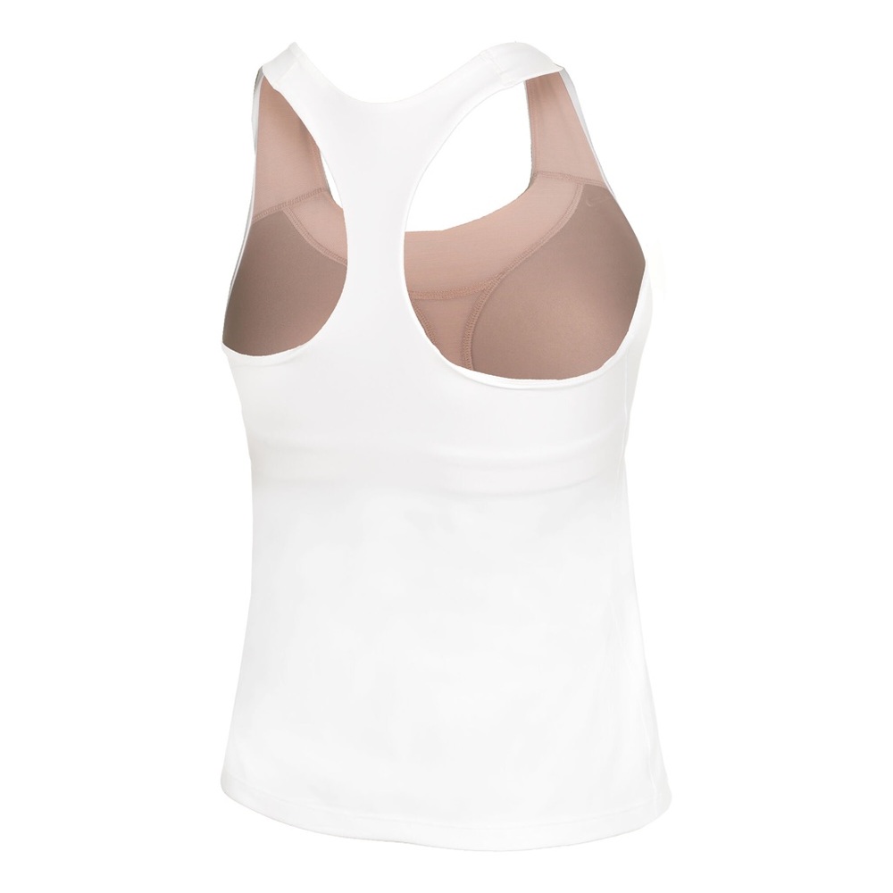 Nike Dri-Fit Swoosh Bra Tank-Top Damen White Training Tank with Black Logo - Picture 2 of 9